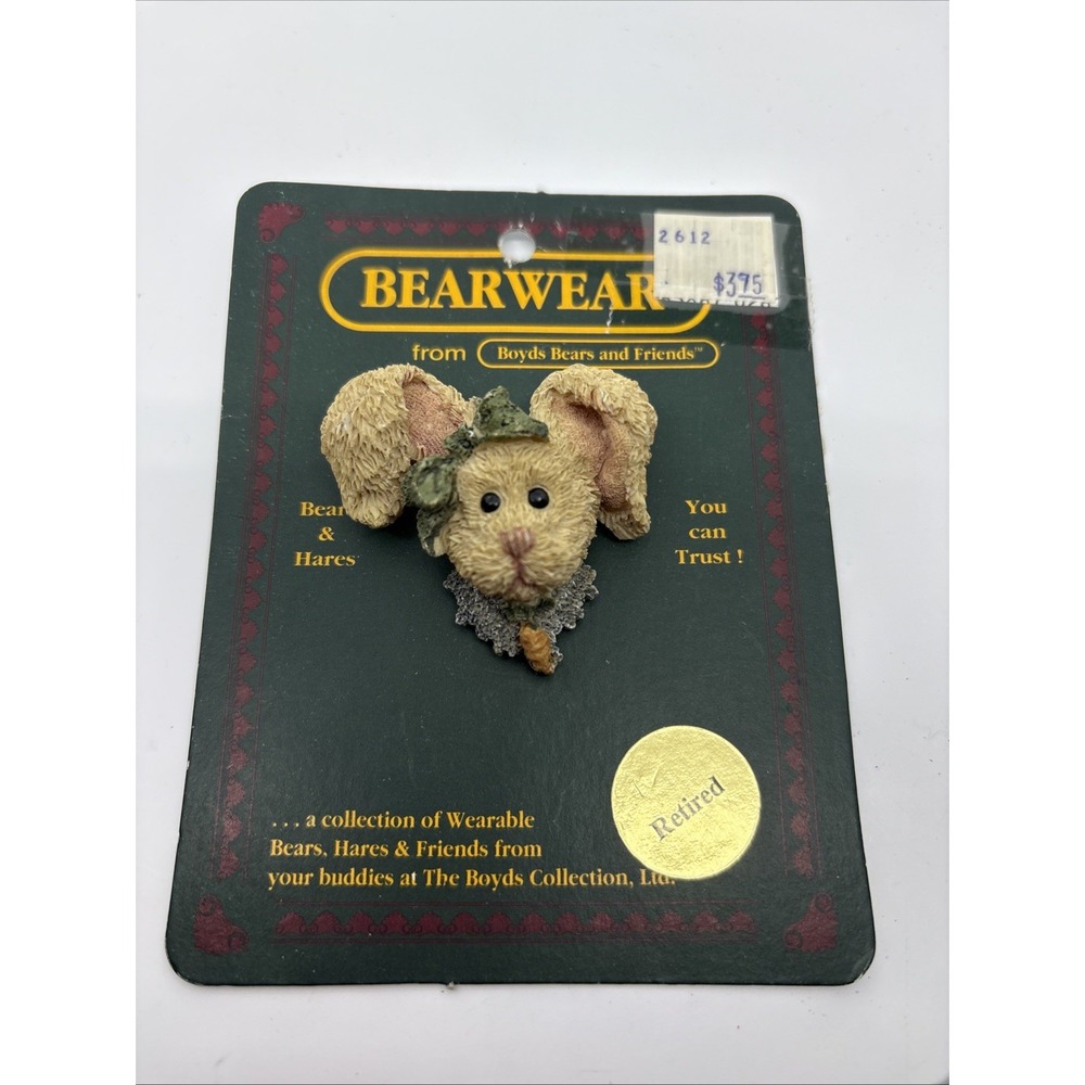 Bearwear Boyd's Bears And Friends Bunny Pin Retired Brooch Lapel Pin Easter Gift